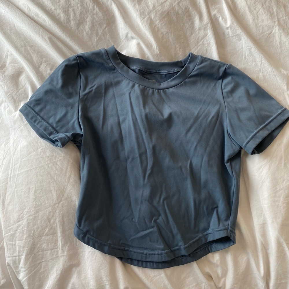 buffbunny collection live crop top bondi blue